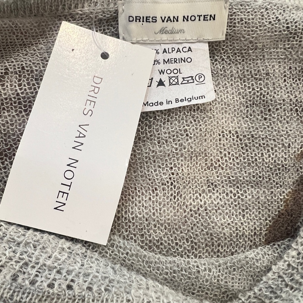 Dries Van Noten grey alpaca and wool blend knit dress - Picture 8 of 12
